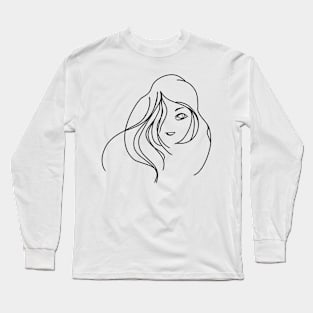 Smart girl face Long Sleeve T-Shirt